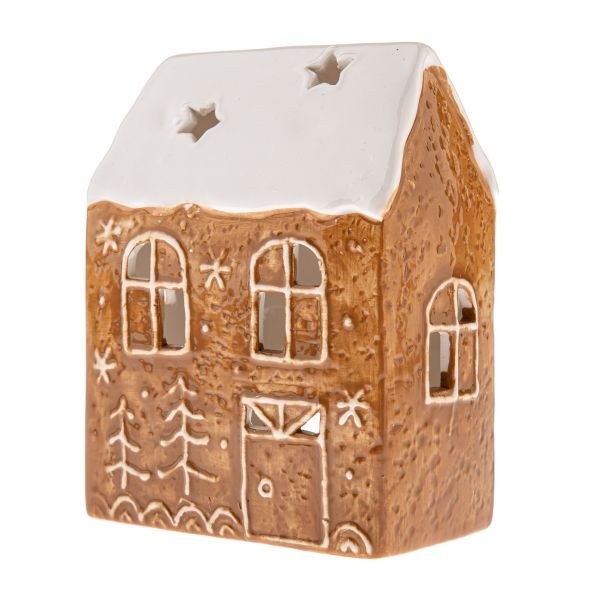 Svícen Domek perníkový 14cm, keramika Svícen Domek perníkový 14cm, keramika