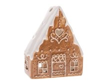 Svícen Domek perníkový 15cm, keramika