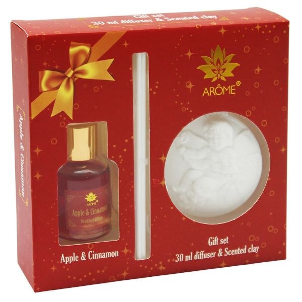 Difuzér 30ml+vonný jíl Jablko+skořice Difuzér 30ml+vonný jíl Jablko+skořice - Domácnost a úklid Zima + Vánoce