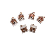 Domeček 2,8cm perníkový, polyresin