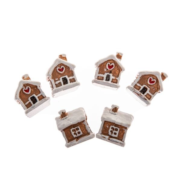 Domeček 2,8cm perníkový, polyresin Domeček 2,8cm perníkový, polyresin - Domácnost a úklid Zima + Vánoce