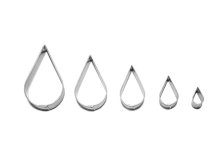 Sada vykrajovací Kapky hladké 5ks, nerez