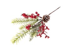 Větvička jehličí+červené bobule