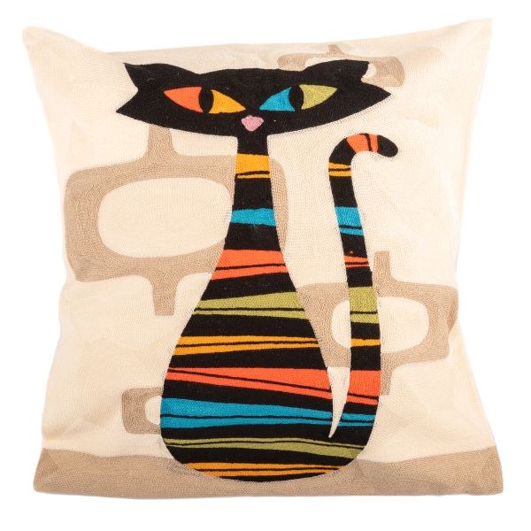Návlek na polštář 45x45cm Kočka barevná, bavlna Návlek na polštář 45x45cm Kočka barevná, bavlna