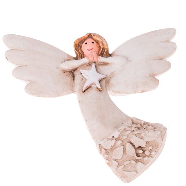 Anděl s hvězdou 14cm magnet, polyresin Anděl s hvězdou 14cm magnet, polyresin
