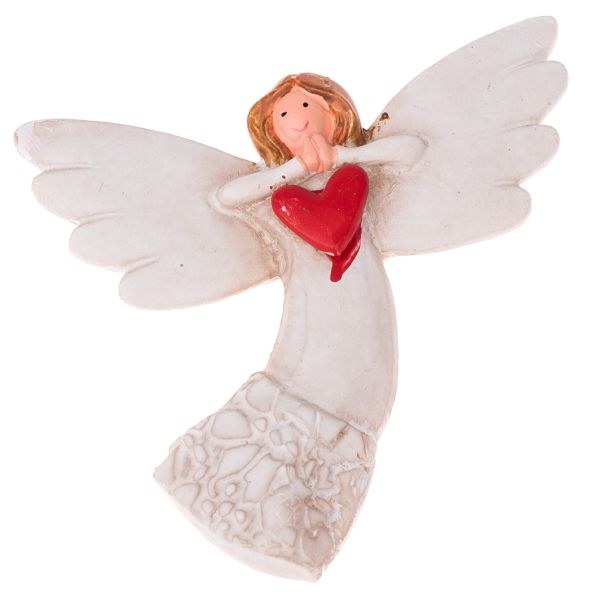 Anděl se srdíčkem 14cm magnet, polyresin Anděl se srdíčkem 14cm magnet, polyresin - Domácnost a úklid bytové dekorace, textilní doplňky