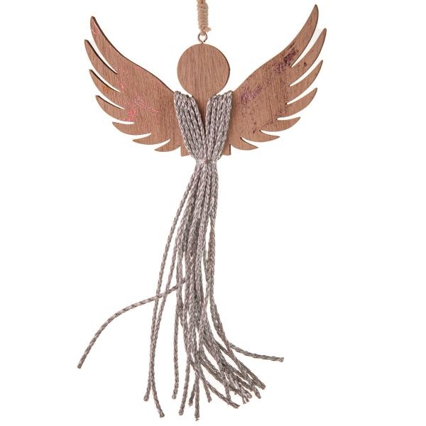 Anděl 22cm stríbrný závěs., dřevo/textil Anděl 22cm stríbrný závěs., dřevo/textil - Domácnost a úklid bytové dekorace, textilní doplňky