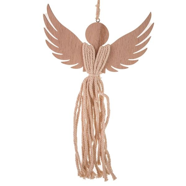 Anděl 25cm natur závěs., dřevo/provázek Anděl 25cm natur závěs., dřevo/provázek - Domácnost a úklid bytové dekorace, textilní doplňky