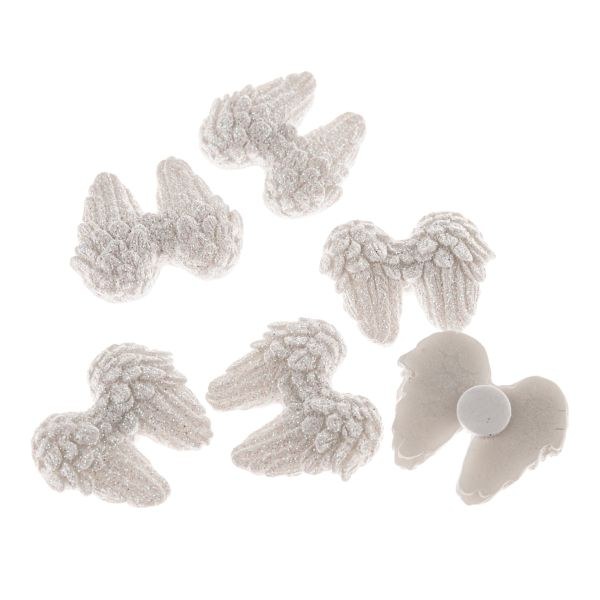Sada andělských křídel 3cm/8ks lepící, polyresin 