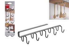 Lišta závěs. na náčiní 10háčků Myhooks Lava, černá