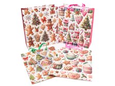 Taška dárková 25x30cm Perníčci, mix dekorů