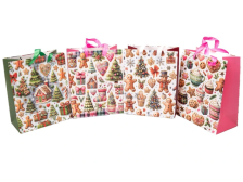 Taška dárková 18x23cm Perníčci, mix dekorů