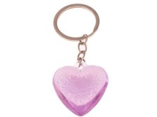 Klíčenka/přívěsek Srdce fialové, plast/kov