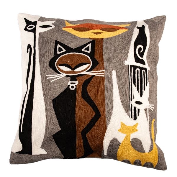 Návlek na polštář 45x45cm Kočky, bavlna - Domácnost a úklid bytové dekorace, textilní doplňky