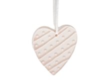 Srdce 4,9cm závěs.bílé, porcelán