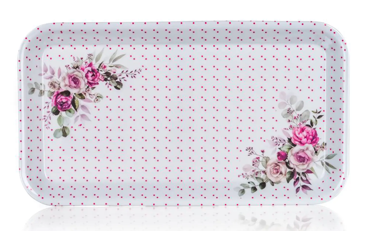 Podnos 29,5x16,5cm ROSE, melamin Podnos 29,5x16,5cm ROSE, melamin - Kuchyně stolování