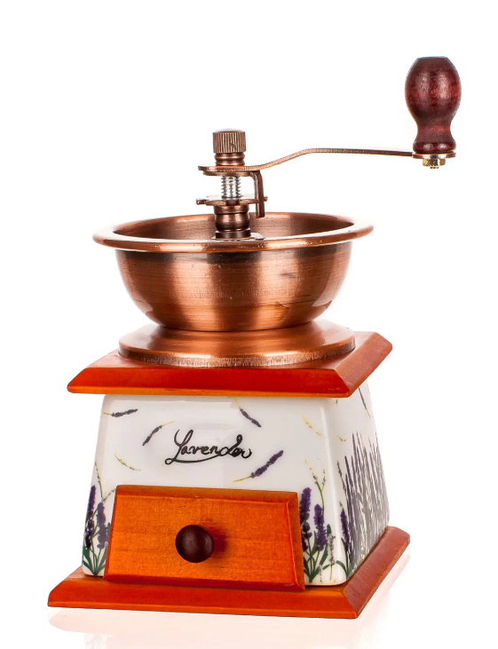 Mlýnek na kávu Lavender ruční, keramika/kov Mlýnek na kávu Lavender ruční, keramika/kov