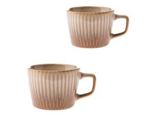 Sada hrnků 2ks/190ml béžové, keramika