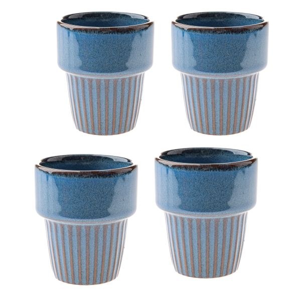 Sada kalíšků 4ks/100ml modré, keramika Sada kalíšků 4ks/100ml modré, keramika - Kuchyně stolování