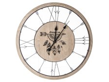 Hodiny 70cm Lapač snů, dřevo/kov