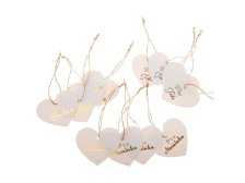 Sada visaček s nápisem 12ks bílé, papír