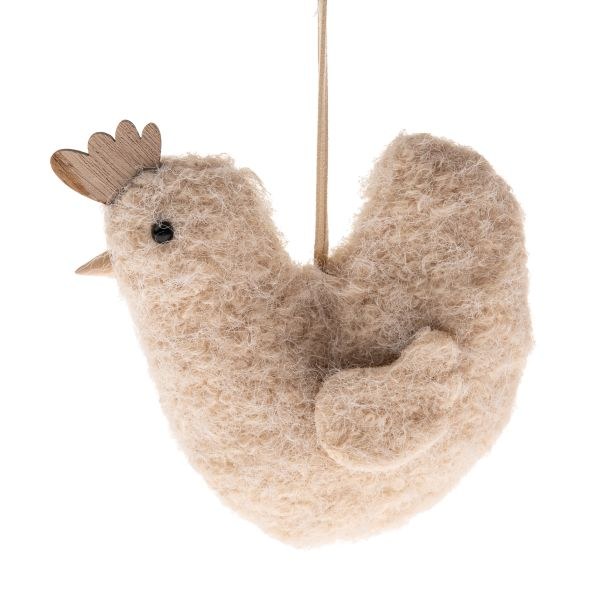 Slepička 14,5cm závěs. natur, textil/dřevo Slepička 14,5cm závěs. natur, textil/dřevo - Domácnost a úklid Jaro + Velikonoce