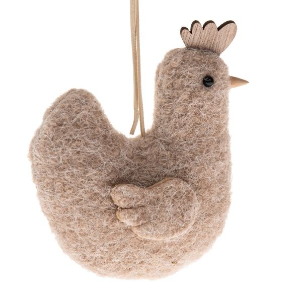 Slepička 14,5cm závěs. natur, textil/dřevo Slepička 14,5cm závěs. natur, textil/dřevo - Domácnost a úklid Jaro + Velikonoce