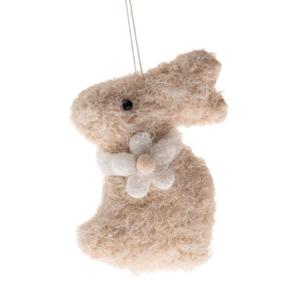 Zajíc 10cm natur, textil/dřevo Zajíc 10cm natur, textil/dřevo - Domácnost a úklid Jaro + Velikonoce