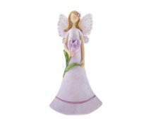 Víla s tulipánem 15cm fialová, polyresin 55309