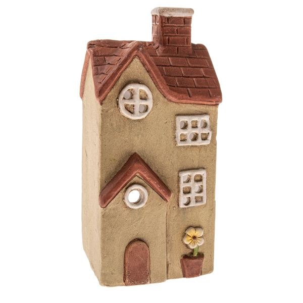 Svícen Domek 9x19cm okrový, keramika Svícen Domek 9x19cm okrový, keramika - Domácnost a úklid bytové dekorace, textilní doplňky