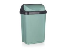 Koš na odpadky 10l výsuvný černo/zelený PH