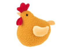 Slepice 19cm žlutá, textil