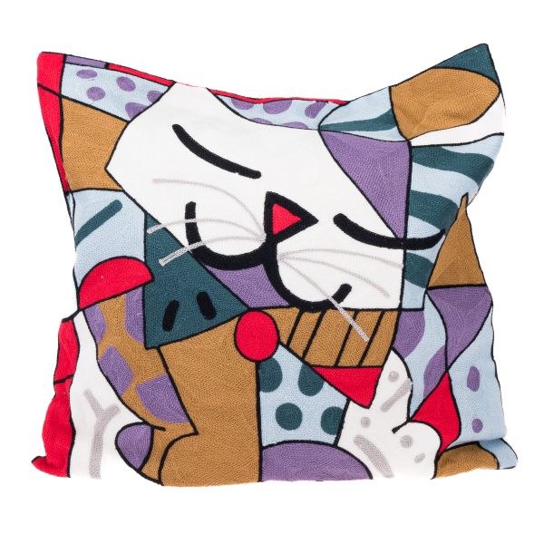 Návlek na polštář 45x45cm Kočka barevná, bavlna Návlek na polštář 45x45cm Kočka barevná, bavlna - Domácnost a úklid bytové dekorace, textilní doplňky