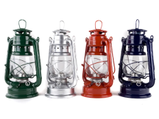 Lampa 25cm petrolejová mix barev, kov/sklo