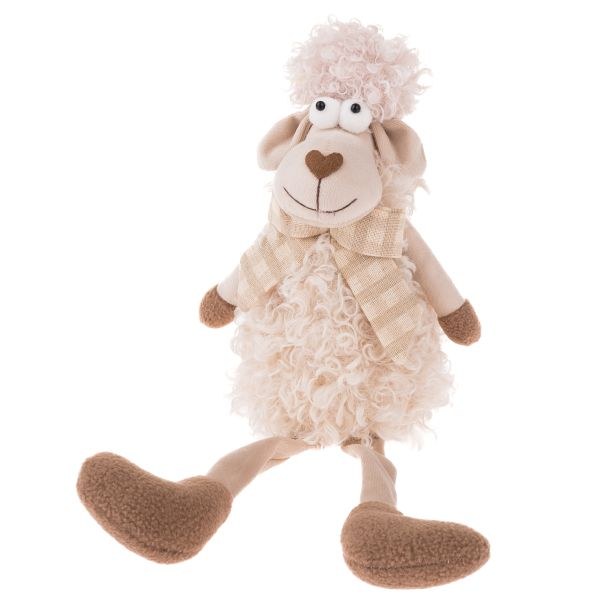 Ovečka sedící 36cm, textil - Domácnost a úklid Jaro + Velikonoce