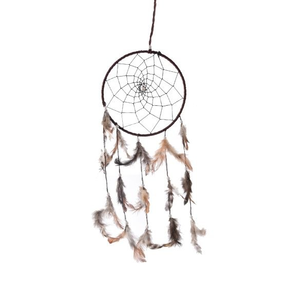 Lapač snů 15x40cm hnědý - Domácnost a úklid bytové dekorace, textilní doplňky