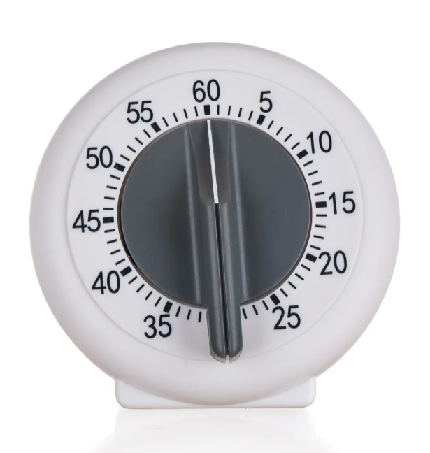 Minutník 9,5cm bílo/šedý mechanický, PH - Domácnost a úklid potřeby a pomůcky pro domácnost