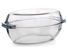 Pekáč+víko 2,2l+1,8l Borcam ovál, sklo
