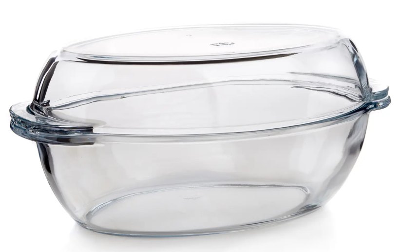 Pekáč+víko 2,2l+1,8l Borcam ovál, sklo - Kuchyně nádobí, příslušenství