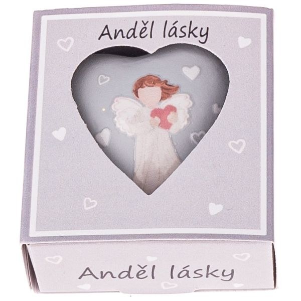 Srdce Anděl lásky, porcelán - Domácnost a úklid bytové dekorace, textilní doplňky
