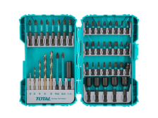 Sada vrtáků+hroty+adaptér 45ks TOTAL