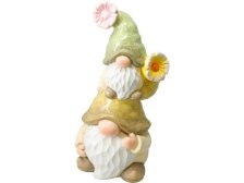 Dekorace Trpaslík zahradní s dítětem stojícím na rameni