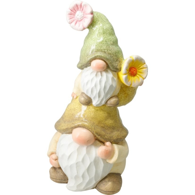 Dekorace Trpaslík zahradní s dítětem stojícím na rameni - Domácnost a úklid bytové dekorace, textilní doplňky