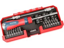 Šroubovák ráč.+hroty 43ks CrV Extol Premium
