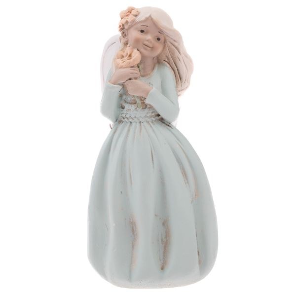 Anděl 17cm s květinou, sádra Anděl 17cm s květinou, sádra