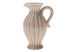 Váza s uchem 11,2cm béžová, porcelán
