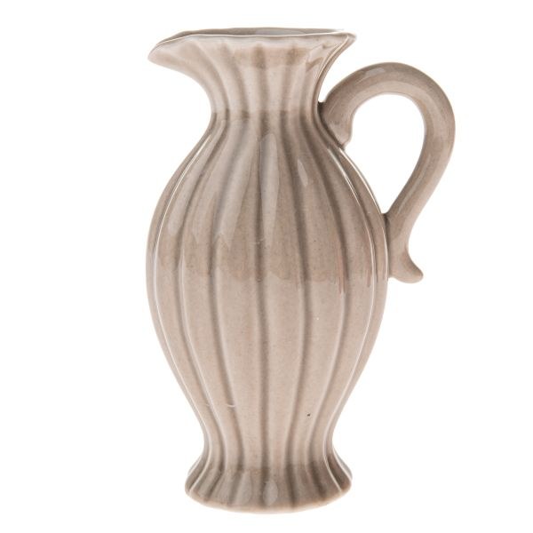 Váza s uchem 11,2cm béžová, porcelán - Domácnost a úklid bytové dekorace, textilní doplňky