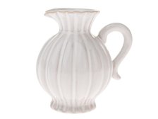 Váza s uchem 9,8cm bílá, porcelán