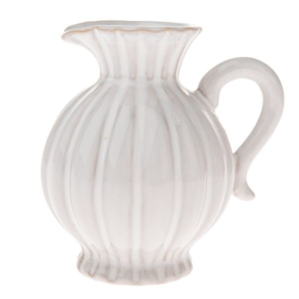 Váza s uchem 9,8cm bílá, porcelán