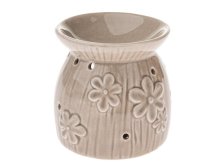 Aromalampa Kytičky 9,9cm béžová, porcelán